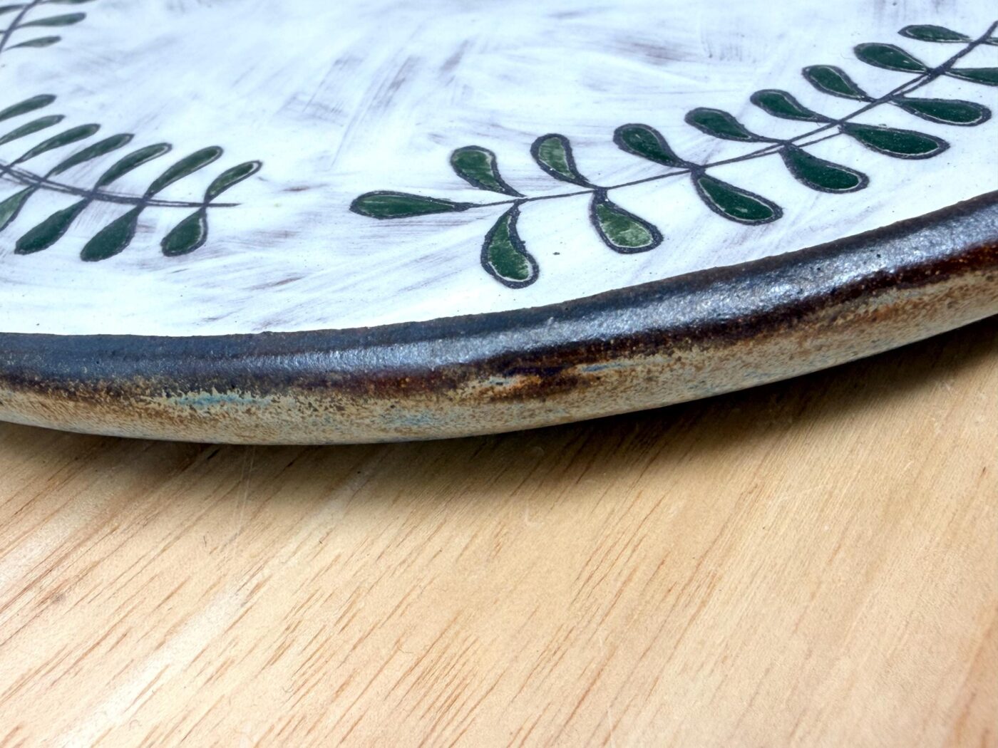 Handmade Large Ceramic Dinner Plate – Scandinavian Folk Inspired Stoneware (13 of 19) -- Fabode Ceramics