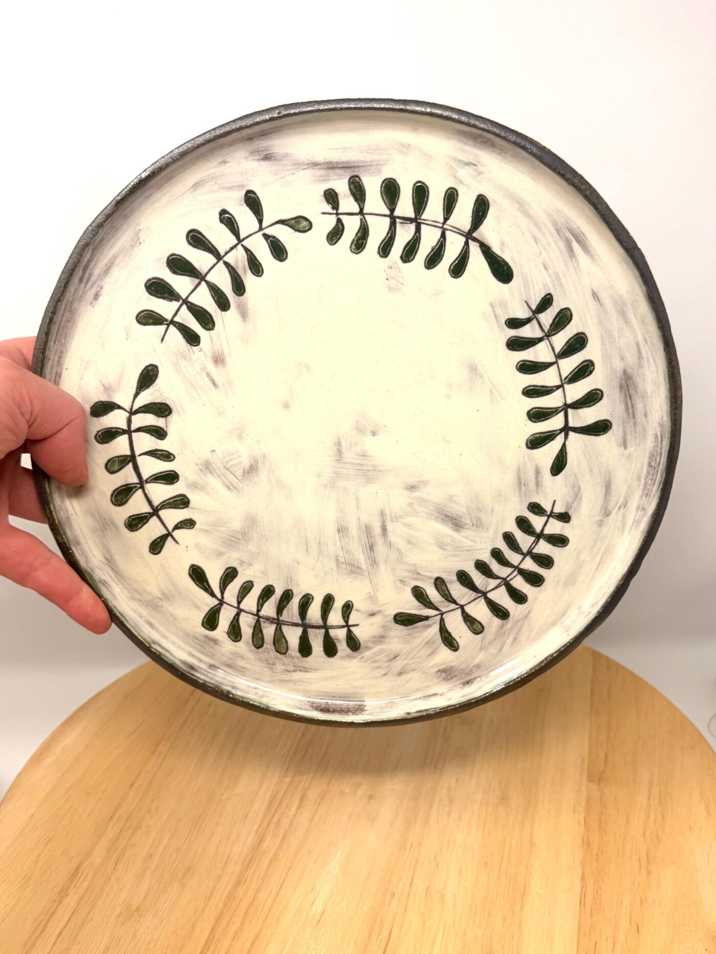Handmade Large Ceramic Dinner Plate – Scandinavian Folk Inspired Stoneware (5 of 19) -- Fabode Ceramics