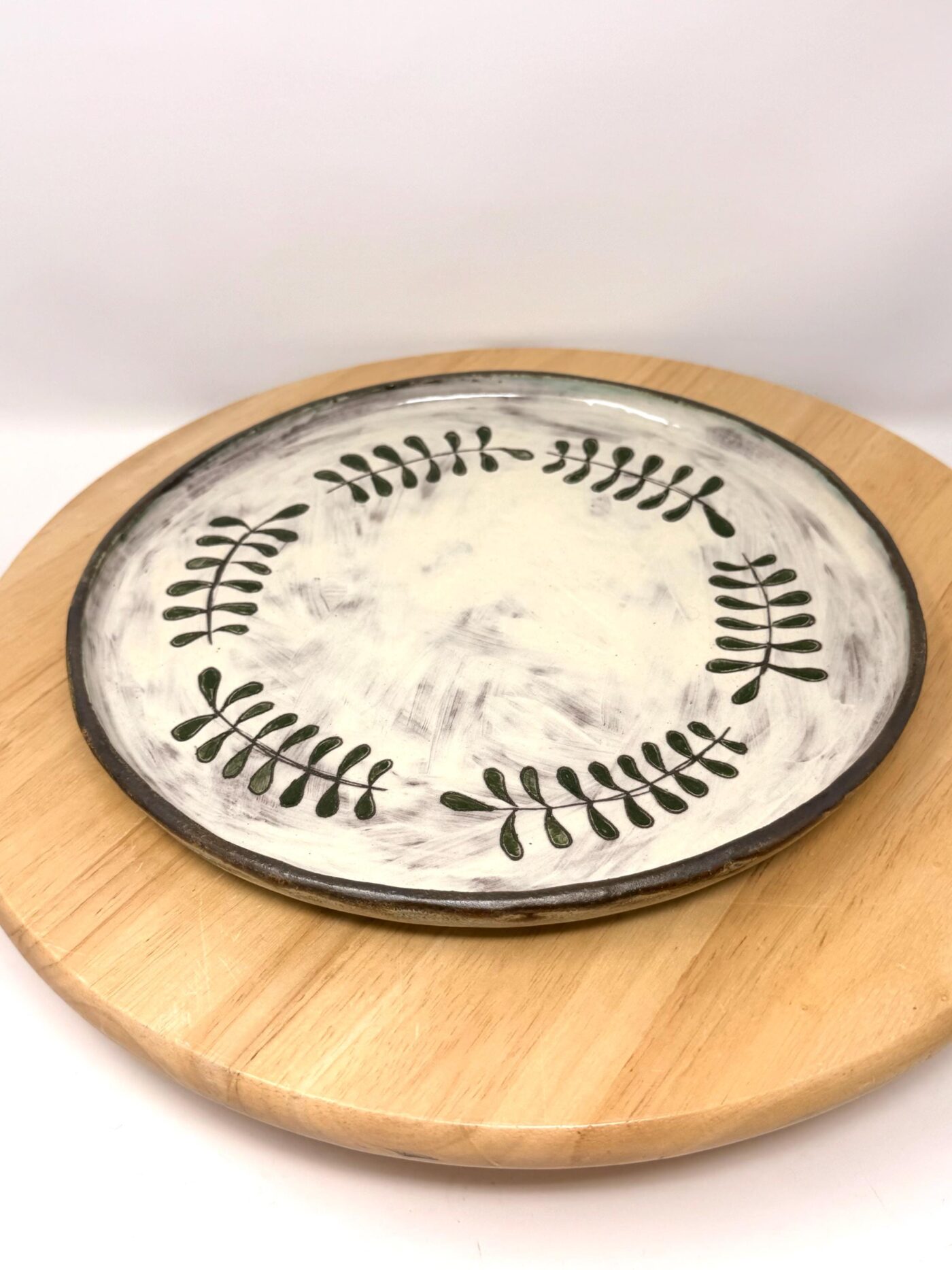 Handmade Large Ceramic Dinner Plate – Scandinavian Folk Inspired Stoneware (9 of 19) -- Fabode Ceramics