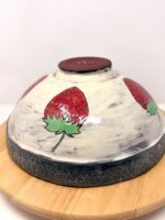 Handbuilt Strawberry Serving Bowl | Folk Art Ceramic Fruit Bowl | Rustic Stoneware Centrepiece | Handmade Pottery Gift (2 of 16) -- Fabode Ceramics