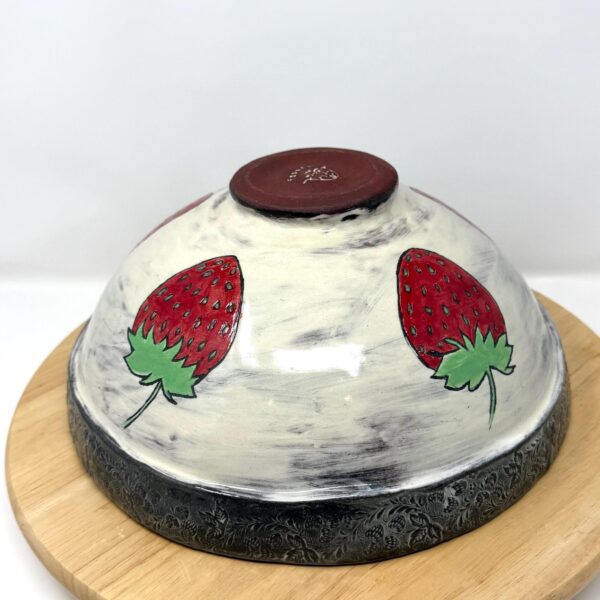 Handbuilt Strawberry Serving Bowl | Folk Art Ceramic Fruit Bowl | Rustic Stoneware Centrepiece | Handmade Pottery Gift (1 of 16) -- Fabode Ceramics