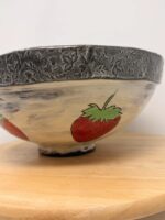 Handbuilt Strawberry Serving Bowl | Folk Art Ceramic Fruit Bowl | Rustic Stoneware Centrepiece | Handmade Pottery Gift (10 of 16) -- Fabode Ceramics