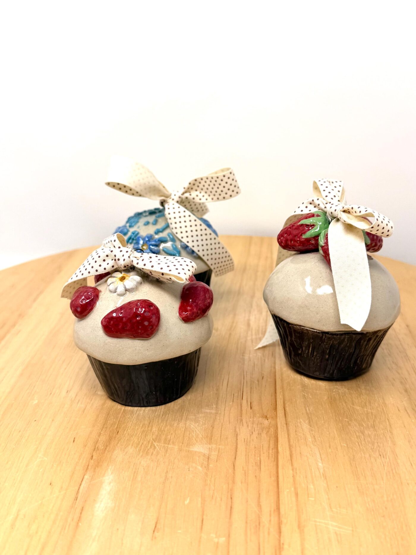 Handmade Ceramic Strawberry Decoration | Hanging Pottery Ornament | Cottagecore Gift | Folk Art Ceramic (5 of 15) -- Fabode Ceramics