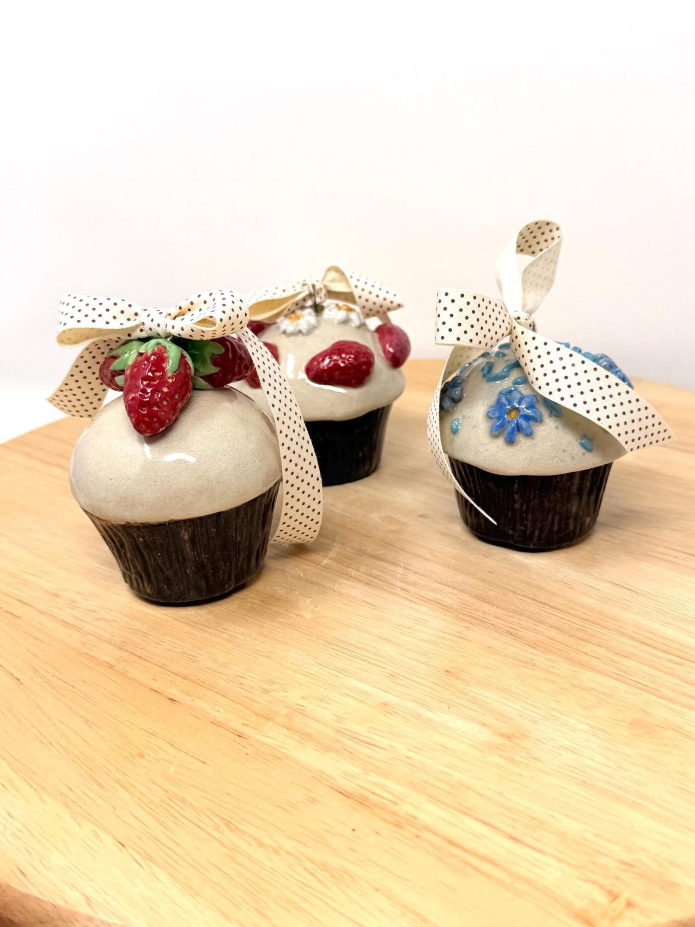 Handmade Ceramic Strawberry Decoration | Hanging Pottery Ornament | Cottagecore Gift | Folk Art Ceramic (8 of 15) -- Fabode Ceramics