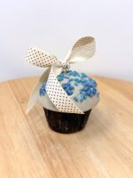 Blue Floral Muffin Ornament – One of a Kind Handmade Ceramic Decoration (10 of 12) -- Fabode Ceramics