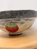 Handbuilt Strawberry Serving Bowl | Folk Art Ceramic Fruit Bowl | Rustic Stoneware Centrepiece | Handmade Pottery Gift (11 of 16) -- Fabode Ceramics