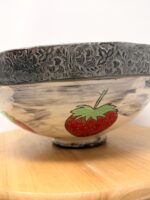 Handbuilt Strawberry Serving Bowl | Folk Art Ceramic Fruit Bowl | Rustic Stoneware Centrepiece | Handmade Pottery Gift (14 of 16) -- Fabode Ceramics