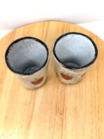 Strawberry Tumblers Pair – Handmade Ceramic Cups – Terracotta Pottery Set – Handbuilt Sgraffito Strawberry Design (9 of 15) -- Fabode Ceramics