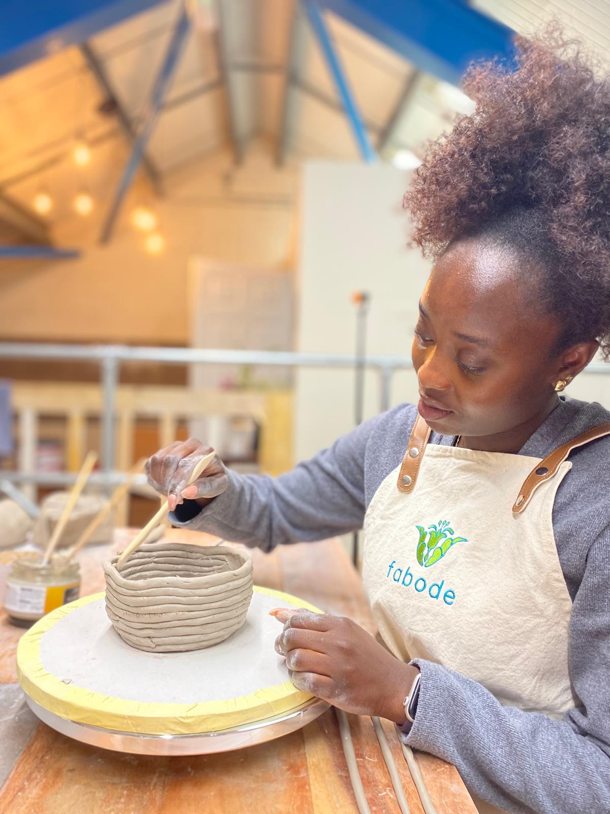 Small handmade ceramic pot created in the Fabode studio