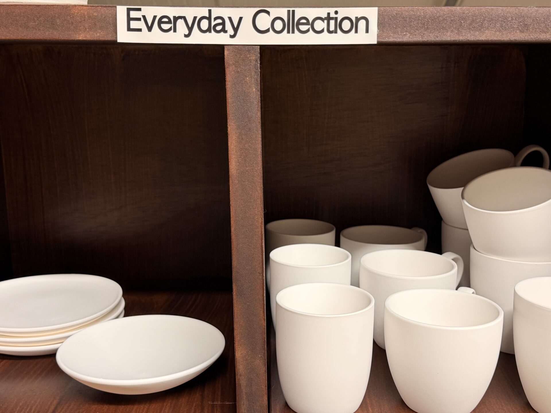 Everyday Collection pottery ready to paint